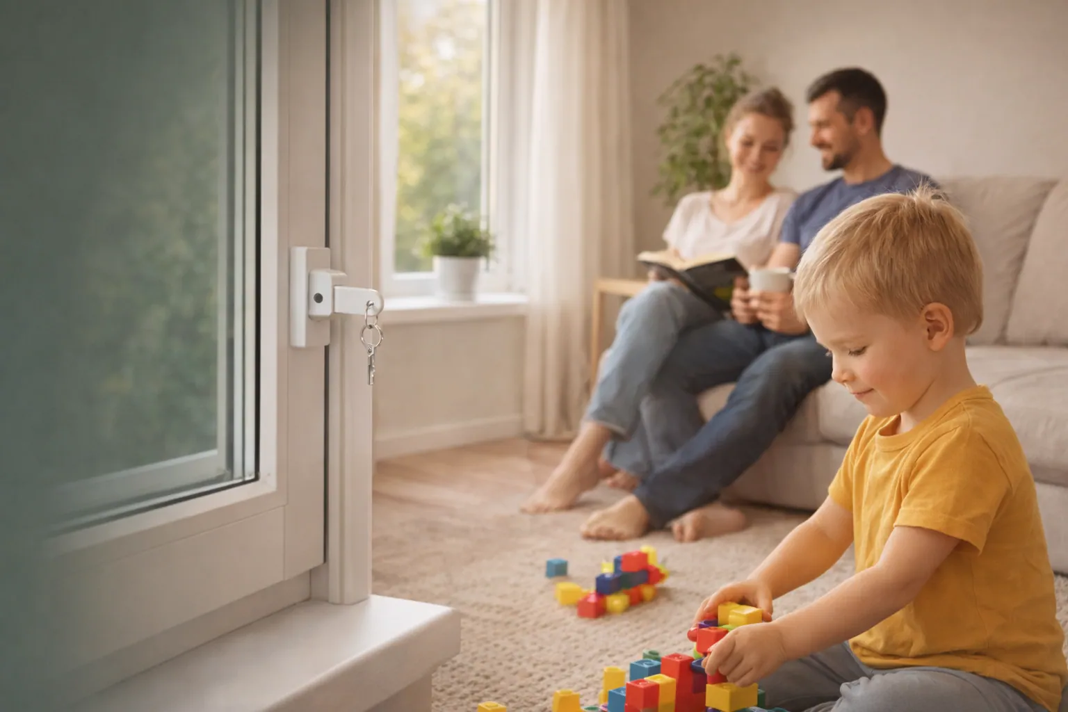 Установка детских замков на окна