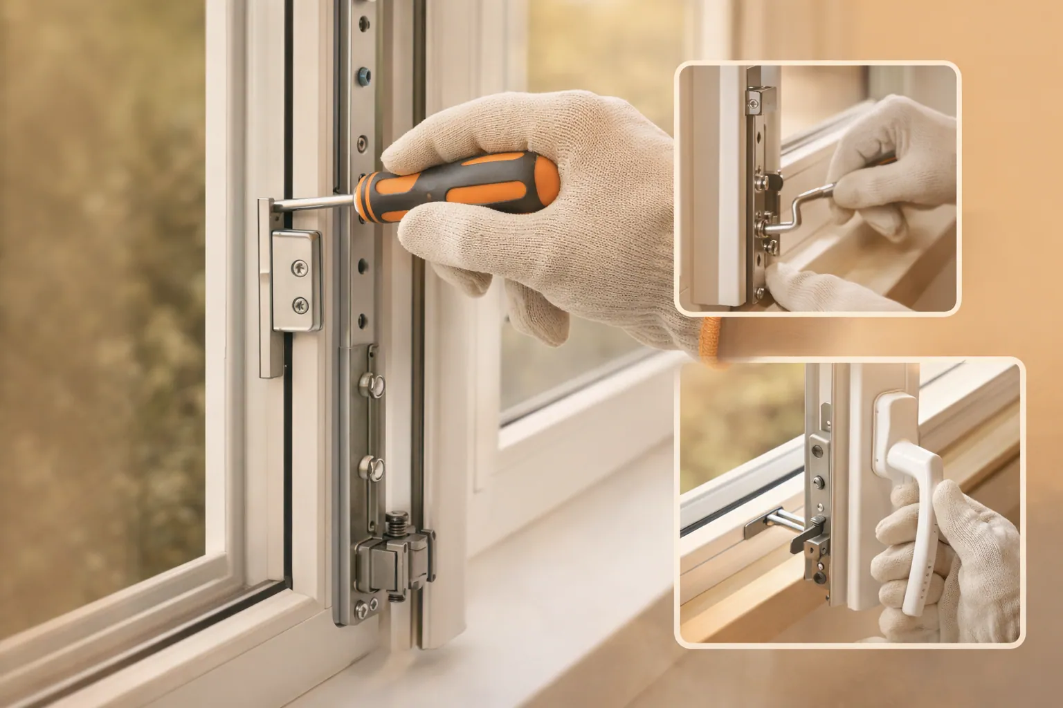 Регулировка фурнитуры окна