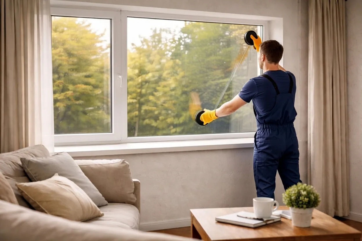 Процесс демонтажа стеклопакета